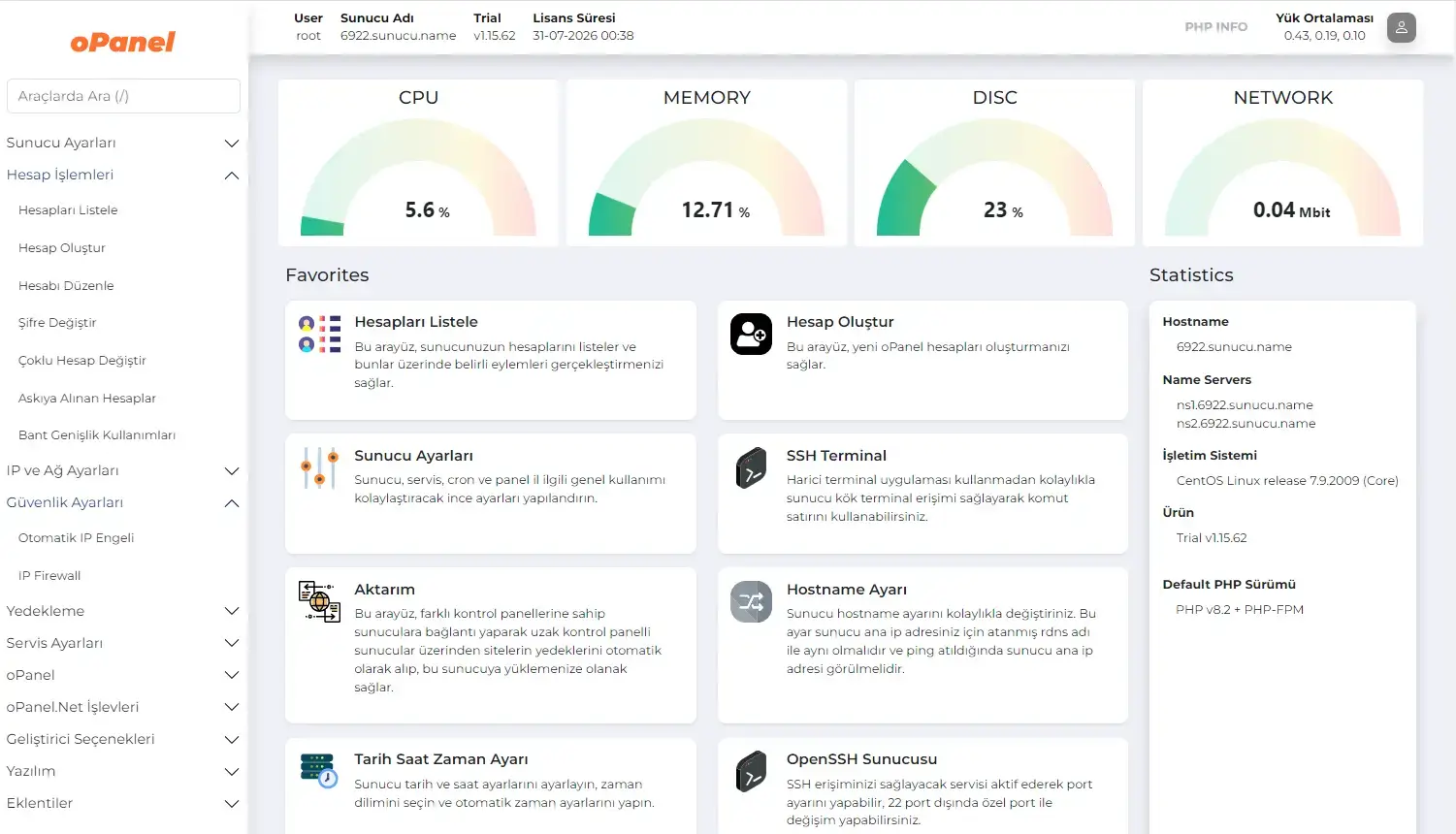 hebergeur web revendeur Maroc Opanel 